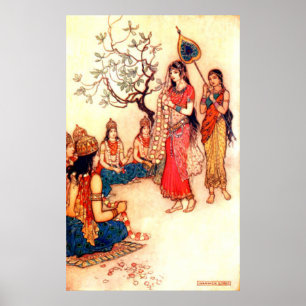 Póster Ilustracion vintage de Warwick Goble