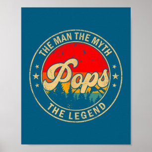 Póster Ilustración Vintage del Mito y Leyenda del Hombre