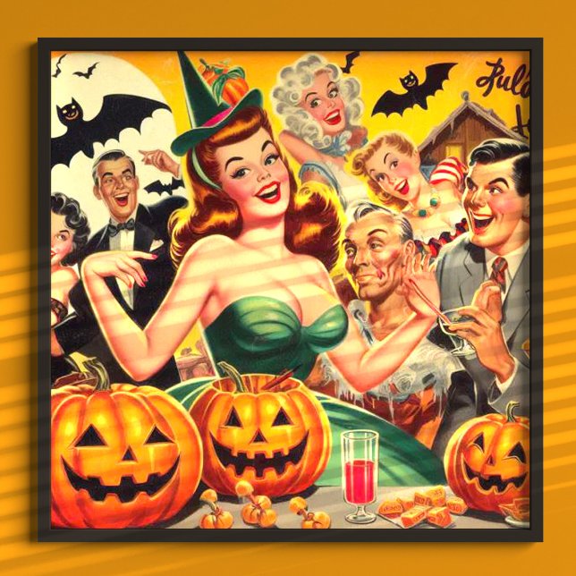 Póster Ilustracion Vintage Halloween (Subido por el creador)