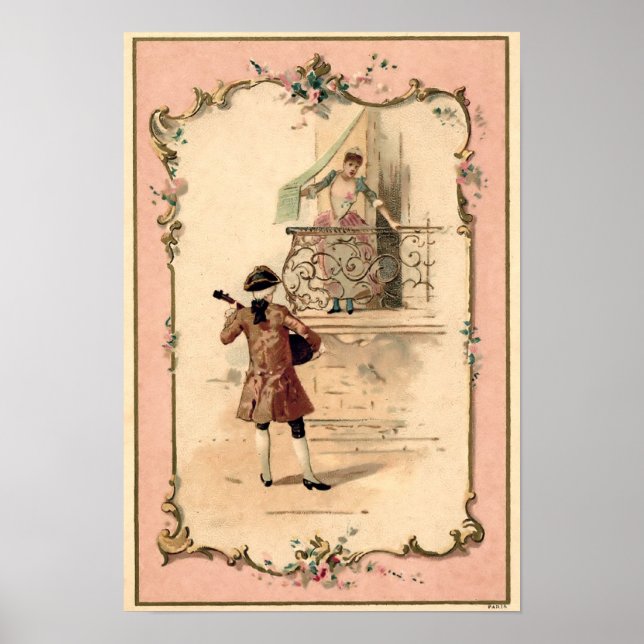 Póster Ilustracion Vintage Lovers (Frente)