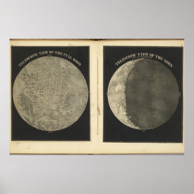 Póster Ilustracion Vintage Moon (Frente)