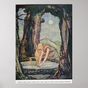Póster Ilustración Vintage Rie Cramer Cuento de Hadas de