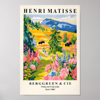 Póster Ilustracion Yellowstone, Poster del Parque Naciona