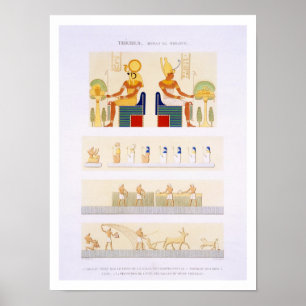 Póster Ilustraciones de tablas pintadas y murales de