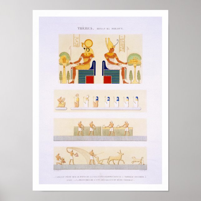 Póster Ilustraciones de tablas pintadas y murales de (Frente)