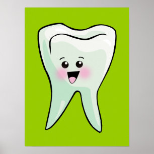 Póster Ilustraciones del higienista dental del dentista