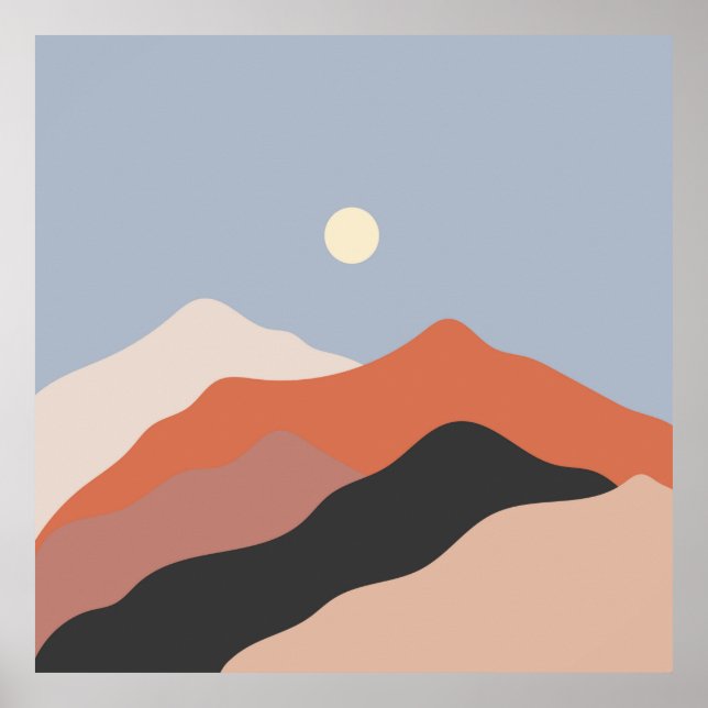 Póster Ilustraciones paisajistas de mediados de siglo,Ian (Frente)