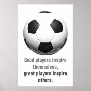 Póster Ilustraciones únicas del fútbol inspirador del