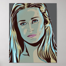 Póster ilustrado de Dolores de Westworld