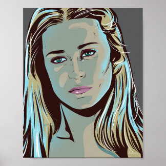 Póster ilustrado de Dolores de Westworld
