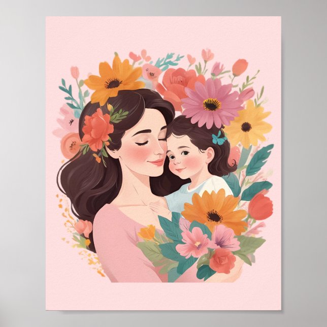 Póster Ilustrador de Día de la Madre (Frente)