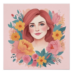 Póster Ilustrador de Día de la Madre