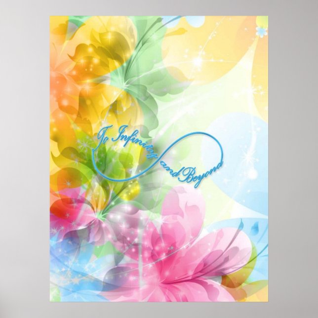 Póster Ilustrante símbolo Infinity "Hacia el infinito y m (Frente)