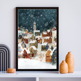 Póster Ilustrativo de la ciudad de Navidad en lindo