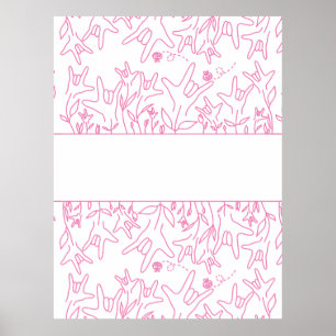 Póster ILY Bloom - Diseño ASL de nombre personalizado