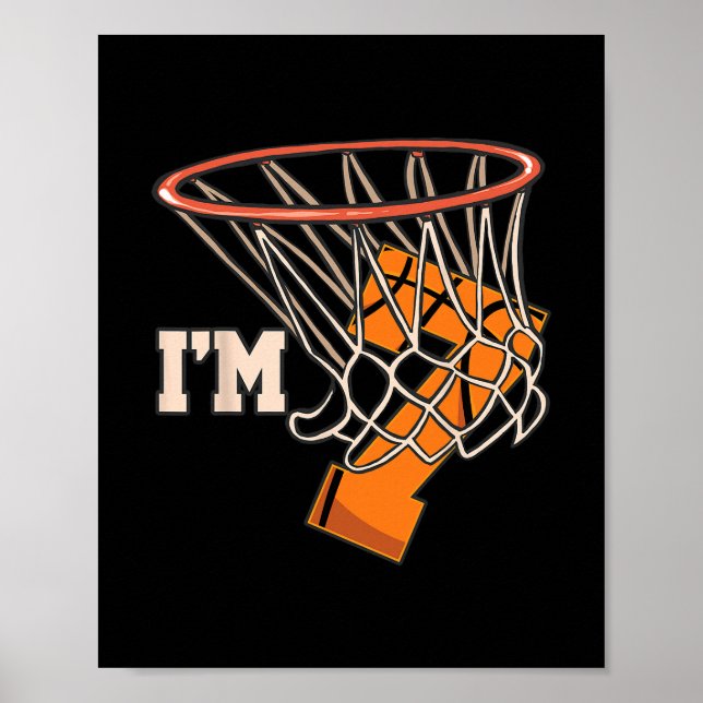 Póster I'm 7 Sketll Theme Birthday Party Celebration 7th  (Frente)