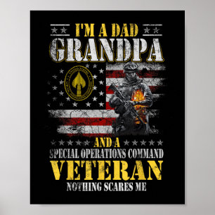 Póster Im A Dad Grandpa Special Operations Command Socom