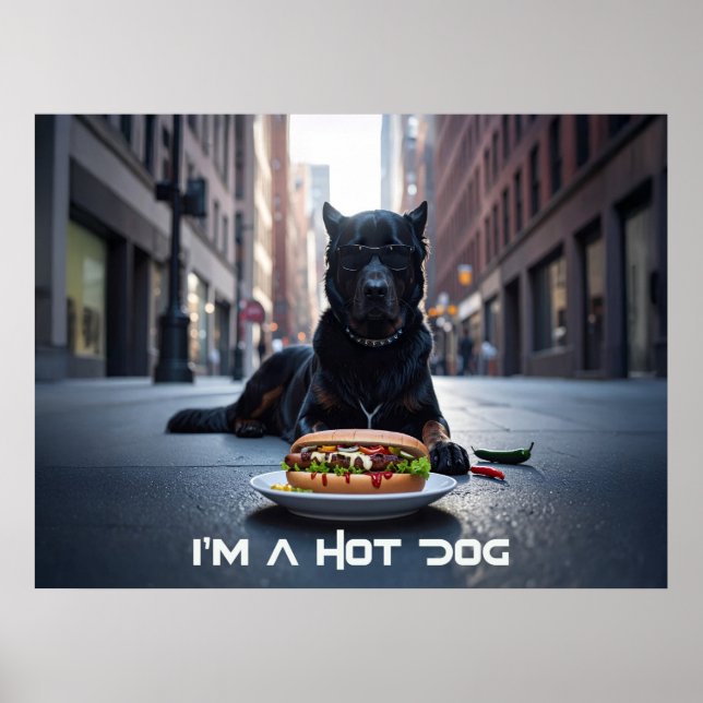 PÓSTER I'M A HOT DOG - CHILI DOG - (Frente)