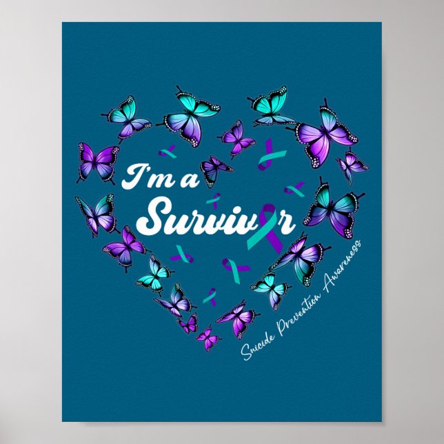 Póster I'm A Survivor Suicide Prevention Awareness Butter (Frente)