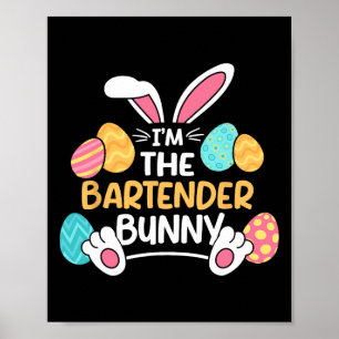 Póster Im El Bunny Bartending Easter Mixologis