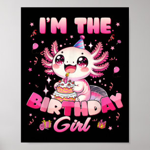 Póster Im El Cumpleaños Familia Axolotl Coincidir Con Fie