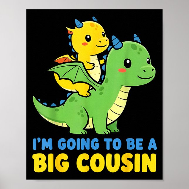 Póster I'm Going To Be A Big Cousin Baby Reveal 2026 Drag (Frente)