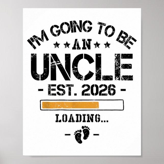 Póster I'm Going To Be An Uncle 2026 - New Baby Announcem (Frente)