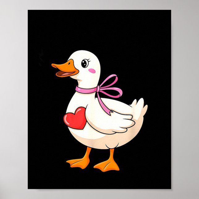 Póster I'm Goosey For You Coquette Valentine Goose  (Frente)