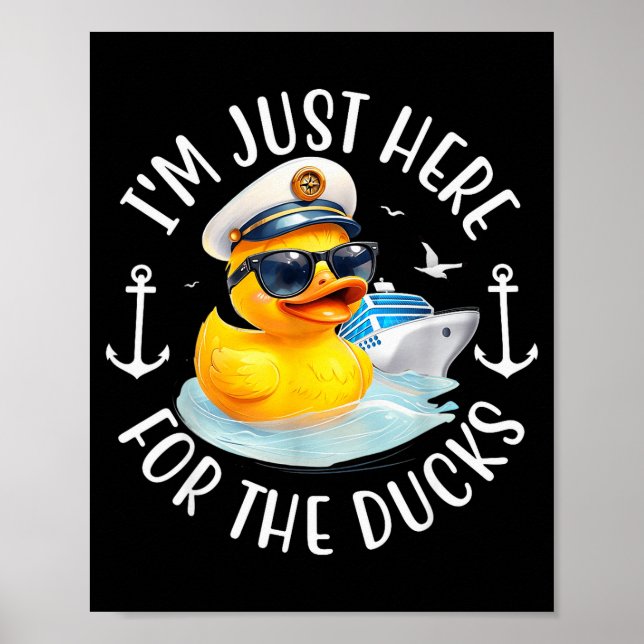 Póster I'm Just Here For The Duck, Duck Cruise, Funny Vac (Frente)