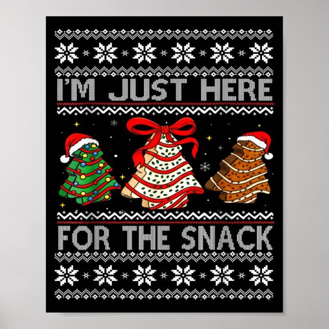 Póster I'm Just Here For The Snack Christmas Cakes Debbie (Frente)