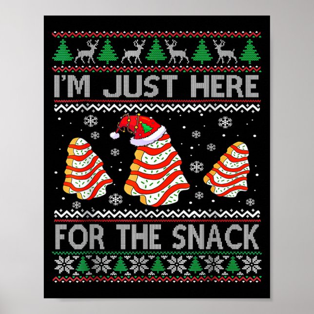 Póster I'm Just Here For The Snack Christmas Cakes Debbie (Frente)