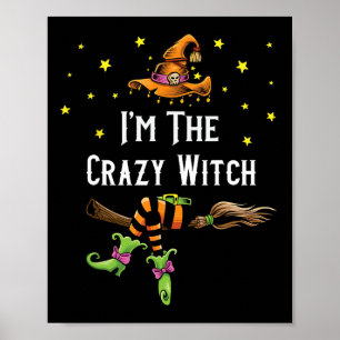 Póster Im La Loca Bruja Halloween Costura Grupo Costum