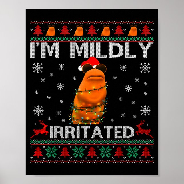 Póster I'm Mildly Irritated Marcus The Worm Christmas Fun (Frente)