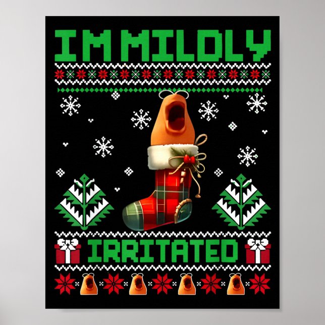 Póster I'm Mildly Irritated Marcus The Worm Christmas Fun (Frente)