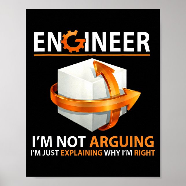 Póster I'm Not Arguing I'm Just Explaining Why I'm Right  (Frente)