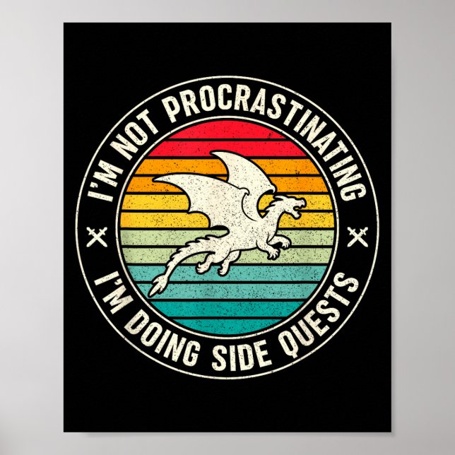 Póster I'm Not Procrastinating I'm Doing Side Quests Drag (Frente)