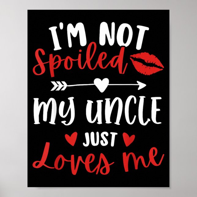 Póster I'm Not Siled My Uncle Loves Me Nephew Niece Match (Frente)