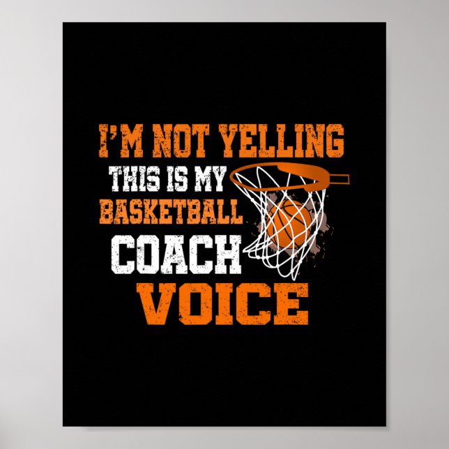 Póster I'm Not Yelling This Is My Sketll Coach Voice  (Frente)