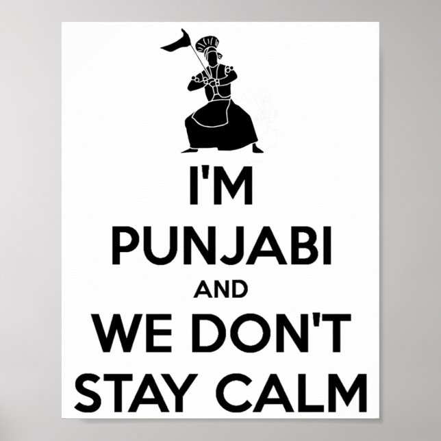 Póster Im Punjabi And We Dont Keep Calm Baby  (Frente)