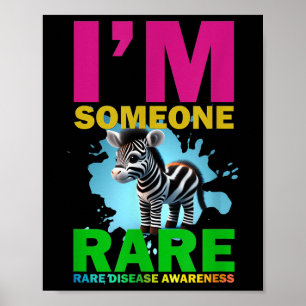 Póster Im Raras, Cebra Cuta Para La Conciencia De Las Enf