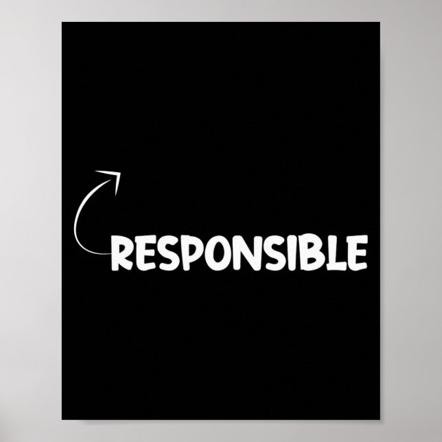 Póster I'm Resnsible Funny Ity Character Reference  (Frente)