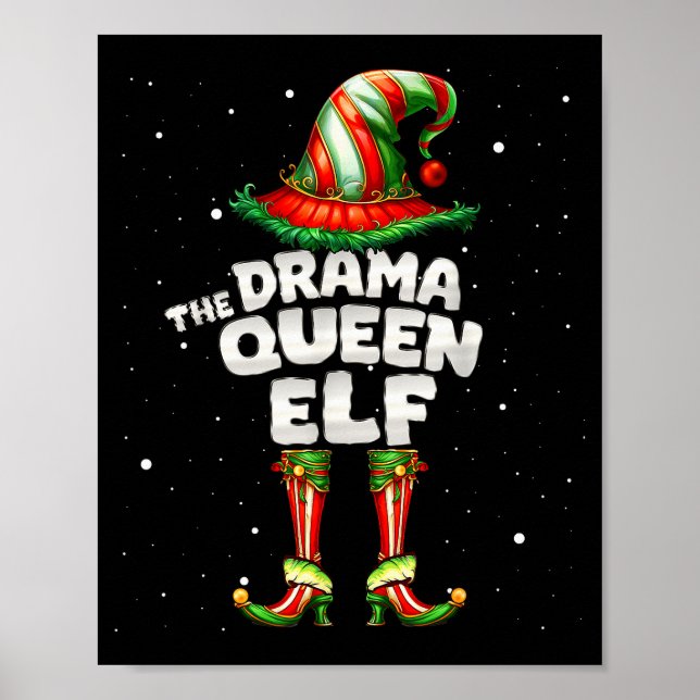 Póster I'm The Drama Queen Elf Family Matching Group Chri (Frente)