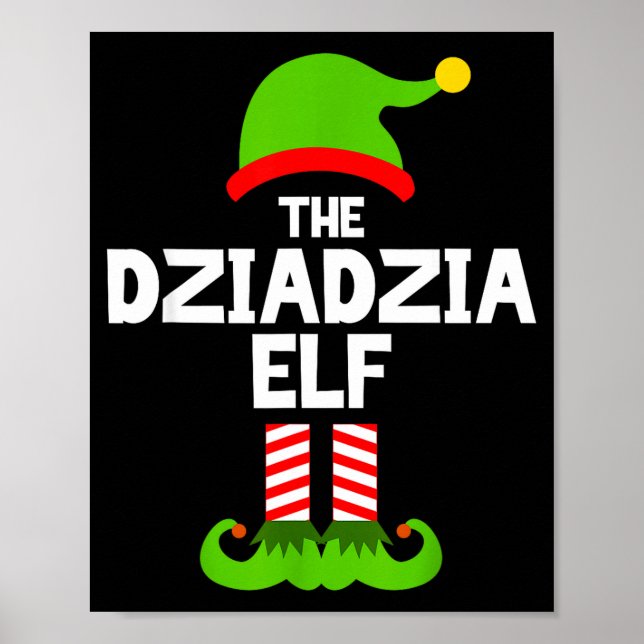Póster I'm The Dziadzia Elf Christmas Family Pajama Funny (Frente)