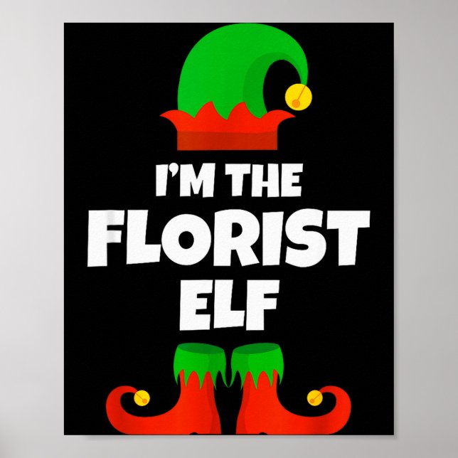 Póster I'm The Florist Elf Family Pajama Christmas Floral (Frente)