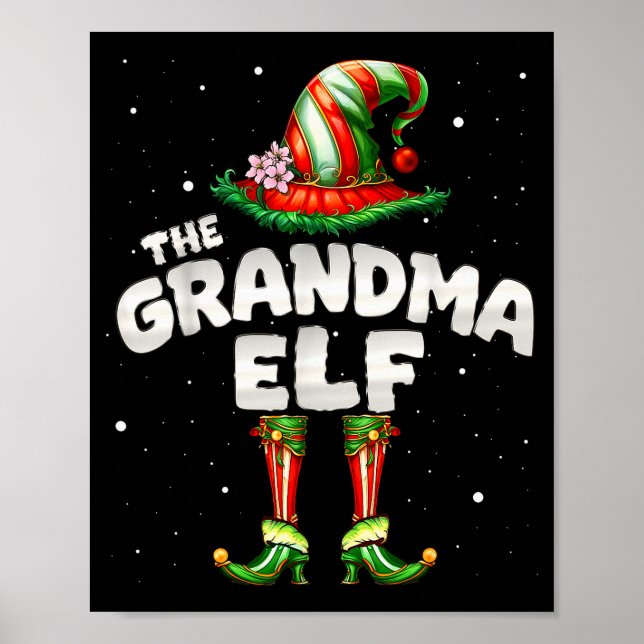 Póster I'm The Grandma Elf Family Matching Group Christma (Frente)