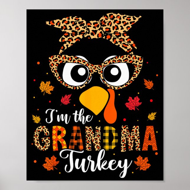 Póster I'm The Grandma Turkey Matching Family Thanksgivin (Frente)