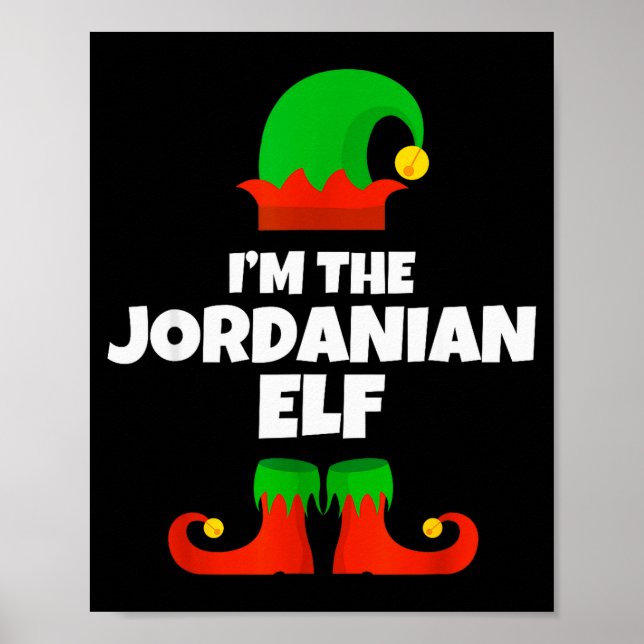 Póster I'm The Jordanian Elf Family Pajama Christmas Funn (Frente)