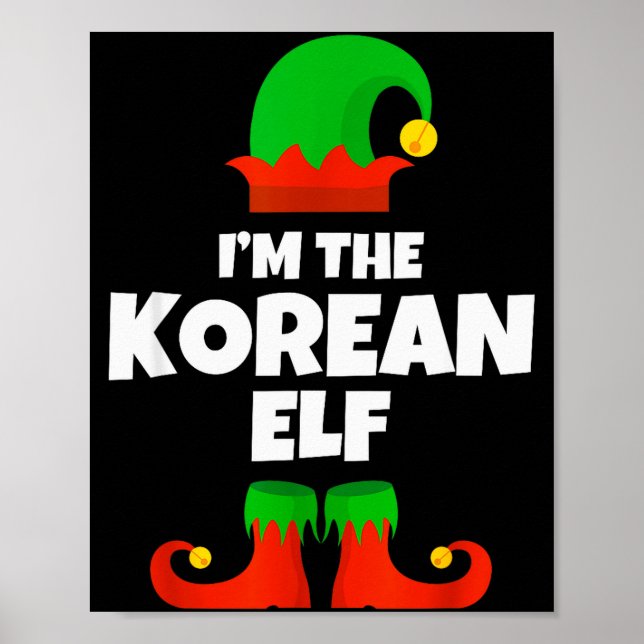 Póster I'm The Korean Elf Family Pajama Christmas Funny K (Frente)