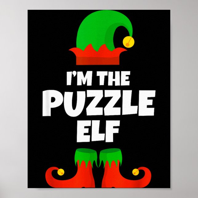 Póster I'm The Puzzle Elf Family Pajama Christmas Funny  (Frente)