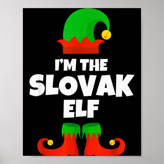 Póster I'm The Slovak Elf Family Pajama Christmas Funny S (Frente)
